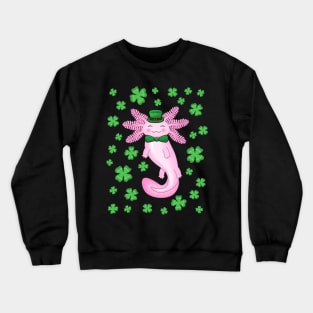 Cute St Patrick's axolotl Crewneck Sweatshirt